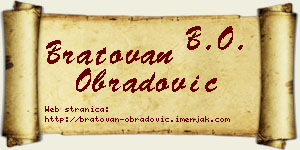 Bratovan Obradović vizit kartica